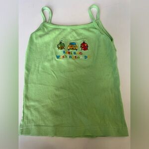 Girls Light Green Graphic tank